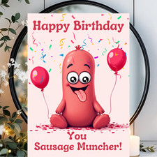 Funny Rude Birthday Card For Girlfriend Wife Novelty Card For Her