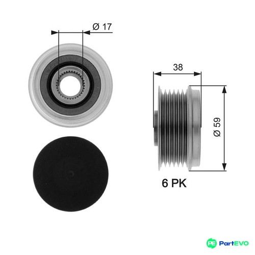 Gates alternator freewheel - gates,