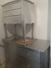 Silver Embossed Floral Chest