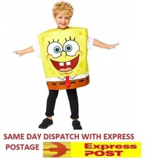 Costume Spongebob Kids 3-12 Years Old Fancy Dress Up Costume Bookweek Party