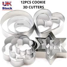 Cookie Cutter Set Stainless Steel Cutters Baking Cookies 12 pcs Pastry Biscuit