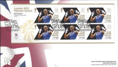 2012 fdc olympic gold - fdc, medal
