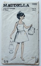 50s Vintage Maudella Sewing Pattern Childs Girls Petticoat Dress & Slip