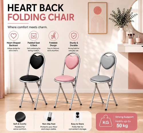 Folding heart chair soft - folding,
