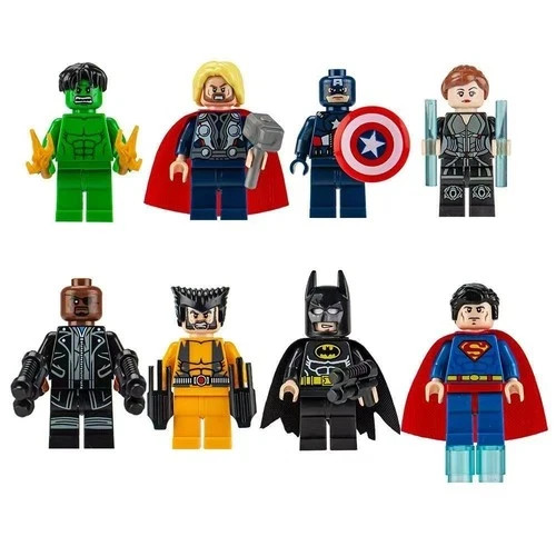 8pcs super hero comic mini - super,