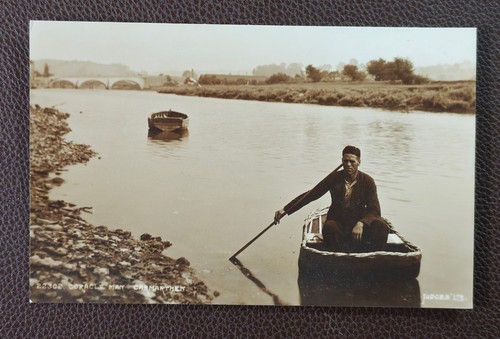 Rppc postcard coracle - rppc,