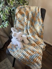 Hand Knitted Baby Blanket Soft