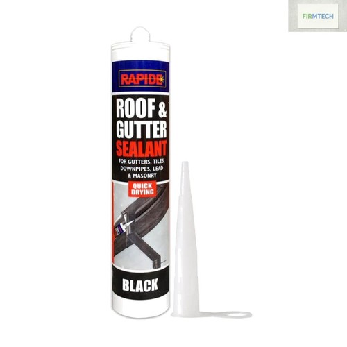 Black roof gutter - roof, sealant