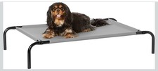 Amazon Basics Raised Dog Bed, Cooling Breathable Elevated Pet Bed, S, Grey, 90 x