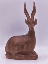 Hand-Carved Wooden Antelope