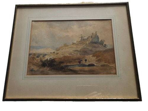 Antique watercolor country
