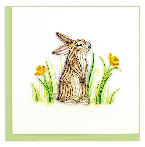 Quilling rabbit meadow - rabbit, in