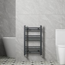 750x450mm Heated Towel Rail Radiator Modern Bathroom Rack Straight Anthracite