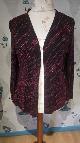 Sparkly black red glitter open - black,