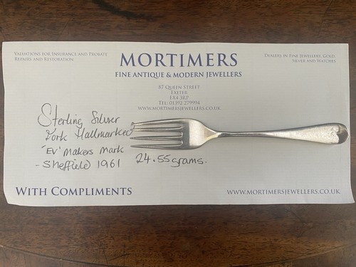 Sterling silver fork - silver,