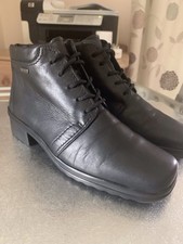 GABOR TEX LEATHER BLACK ANKLE