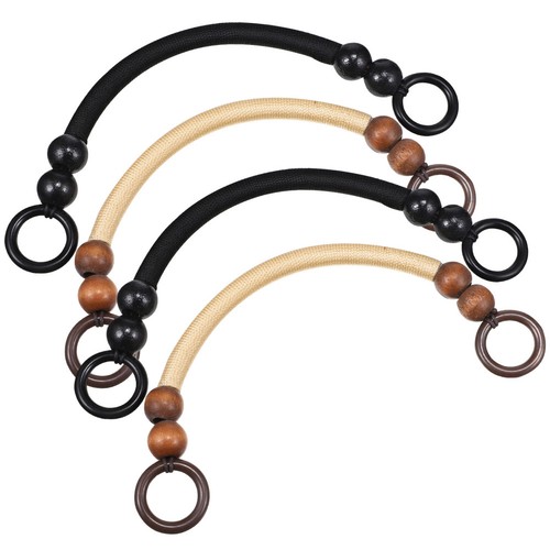 Wooden beaded bag handles - beaded,