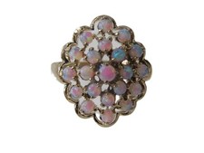 9ct Gold Large Opal Cluster