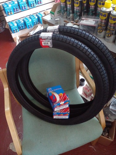 Vee rubber tyres and - vee, tubes