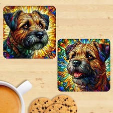 Border Terrier Dog Stained