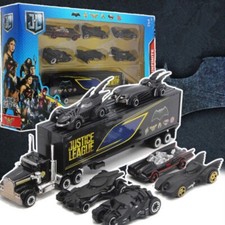 7Pcs Batman Batmobile Car Container Truck Model Vehicle Alloy Toy Kids Gift