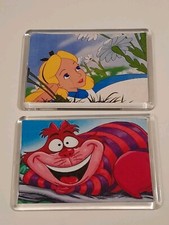 Walt Disney Alice In Wonderland Cheshire Cat Acrylic Fridge Magnet Set Of 2