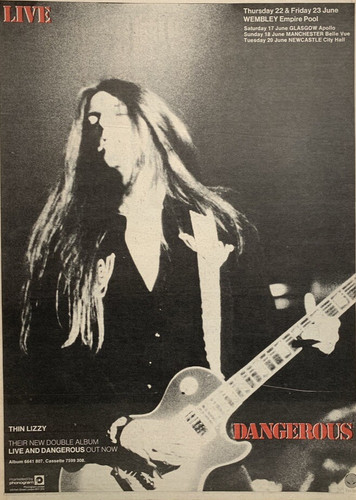 Thin lizzy 1978 vintage - thin, poster