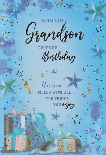 Grandson birthday greeting - birthday,