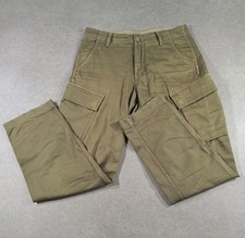 Levis XX Cargo Mens Cargo Trousers W30 L28 Khaki Green Zip Button Fly Tapered