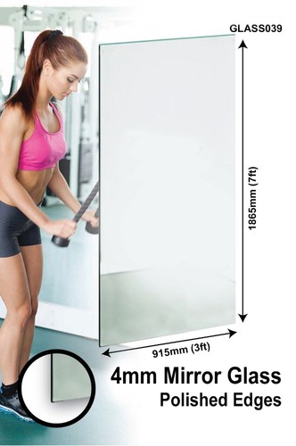Large mirror glass gym 4mm - glass,