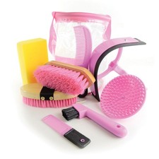 PINK GROOMING KIT HORSE BRUSHES BAG EQUESTRIAN *FREE POSTAGE*