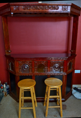 Vintage teak cocktail bar - , plus
