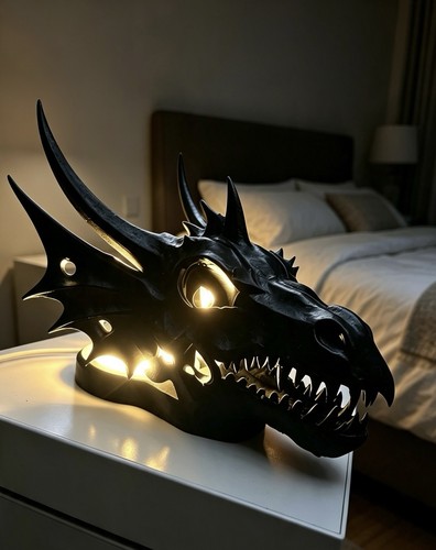 Dragon skull night light lamp - dragon,