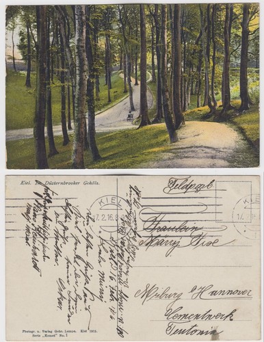 Postcard kiel 1916 marine - postcard,