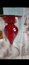 Party Lite Red Glass Tea Holder/Reed Diffuser