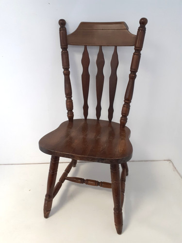 Vintage wooden dining chair - wooden,