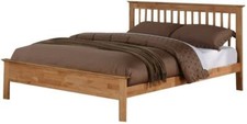 Oak colour wood bed frame.Low