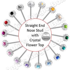 3mm flower crystal top nose - 3mm,