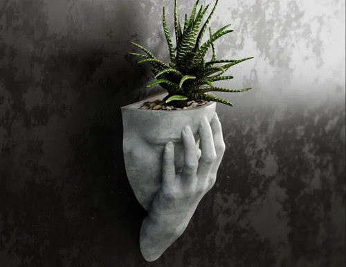 Wall mounted plant pot - wall,