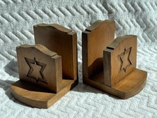 Vintage hand carved Bookends