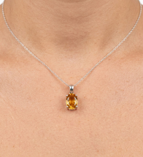 Natural citrine pendant - natural,