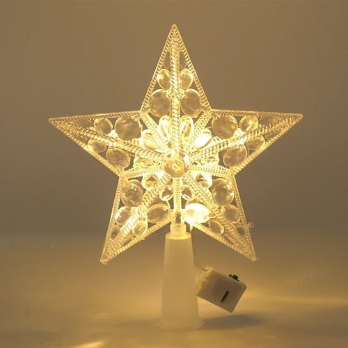 Led glowing star tree topper - tree,