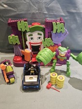 Imaginext DC Super Friends Joker Funhouse Hammer Vehicle Mech Figuires Car