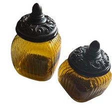 Artland Ribbed Amber Colored