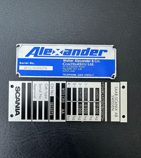 Yorkshire Rider Alexander Scania N113CRB L654 PWR Bus Chassis Body Plate Badge