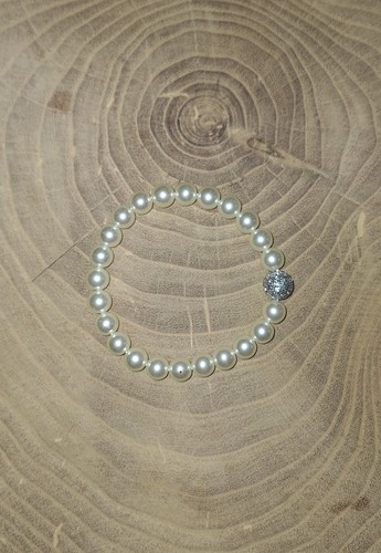 Vintage white imitation pearl - white,