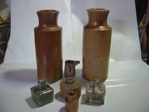 Victorian stoneware glass - victorian, &