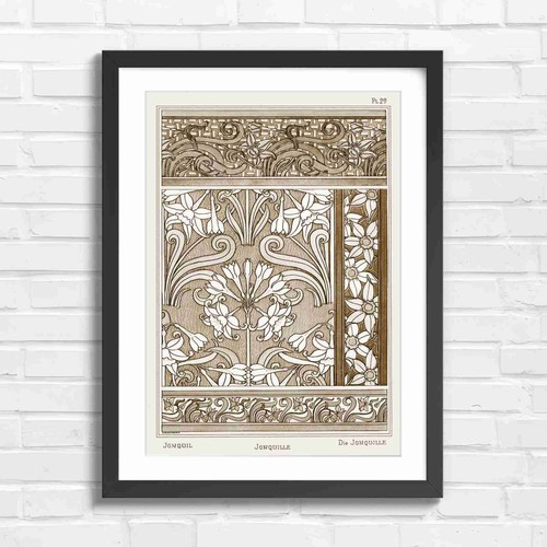 Art nouveau jonquil - jonquil, floral