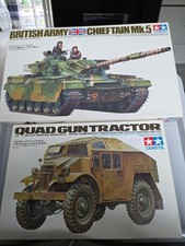 Tamiya Bundle 1/35 Quad Gun Tractor And British Army Chieftain Tank Mk.5