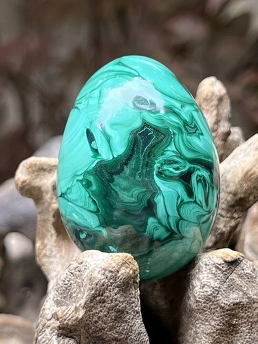 Large malachite egg crystal - malachite,